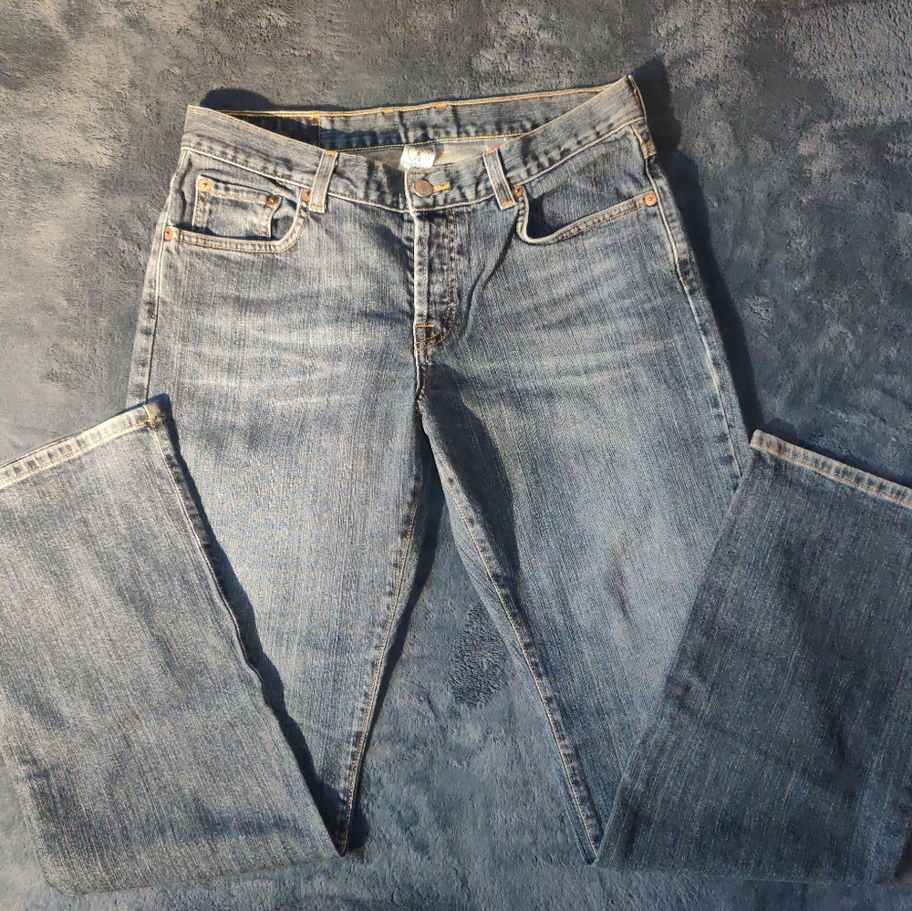 Lucky Brand Easy Rider Jeans "Dungarees" Dark Wash Size 8/29 EUC